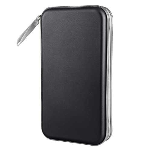 Siveit CD Case, DVD Case Holder 96 Capacity Hard Plastic CD DVD Disc Cases Storage Binder Wallet for Car Home Office Travel (Black) - Image 1