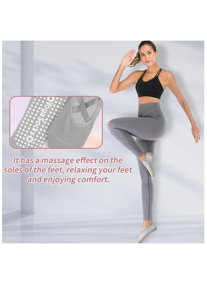 DELGREEN - 3 PCS Yoga Grip Socks For Women，Pilates Anti Slip Socks Non Slip Socks For Pilates,Yoga, Ballet, Dance - Image 1
