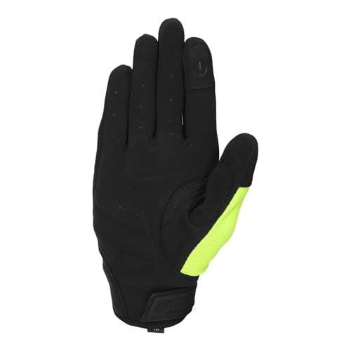 Royal Enfield Urban Hustler V2 Riding Gloves 100% Polyester Air Mesh for Ventilation | TPR Knuckle Protectors | Microsuede Grip Patch | Poly Stretch Fabric for Better Flexibility NEON Green XL 23CM - Image 5