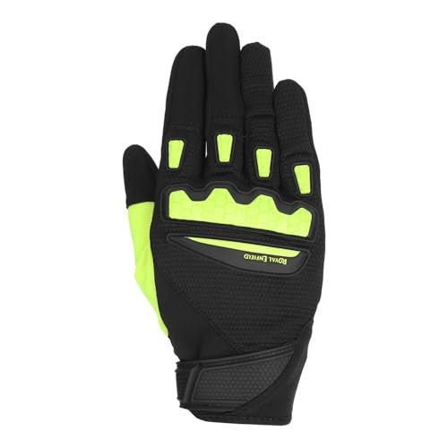 Royal Enfield Urban Hustler V2 Riding Gloves 100% Polyester Air Mesh for Ventilation | TPR Knuckle Protectors | Microsuede Grip Patch | Poly Stretch Fabric for Better Flexibility NEON Green XL 23CM - Image 3