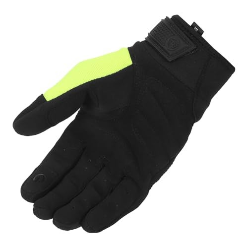 Royal Enfield Urban Hustler V2 Riding Gloves 100% Polyester Air Mesh for Ventilation | TPR Knuckle Protectors | Microsuede Grip Patch | Poly Stretch Fabric for Better Flexibility NEON Green XL 23CM - Image 4