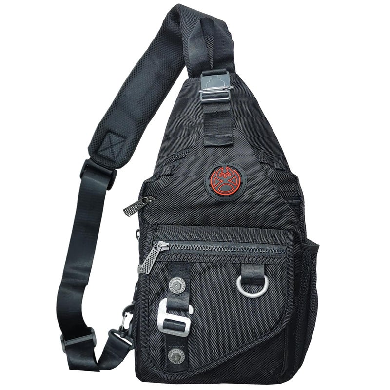 Vanlison Sling Backpacks Sling Chest Bags Shoulder Crossbody Bags for Men Women Outdoor Travel Walking Dog Running Black - Image 2