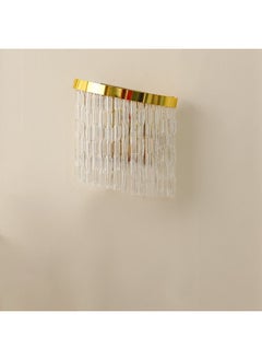 DANUBE HOME Danube Home Hani Crystal Wall Sconce For Living Room, Bed Room, Dining| Indoor Wall Light With 2 - E14 Socket (Bulb Not Included)| Metal+Crystal Frame, Gold Finish - L33xW33xH38cm (1 Year Warranty)  - Image 1