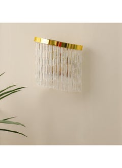 DANUBE HOME Danube Home Hani Crystal Wall Sconce For Living Room, Bed Room, Dining| Indoor Wall Light With 2 - E14 Socket (Bulb Not Included)| Metal+Crystal Frame, Gold Finish - L33xW33xH38cm (1 Year Warranty)  - Image 5