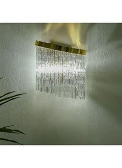 DANUBE HOME Danube Home Hani Crystal Wall Sconce For Living Room, Bed Room, Dining| Indoor Wall Light With 2 - E14 Socket (Bulb Not Included)| Metal+Crystal Frame, Gold Finish - L33xW33xH38cm (1 Year Warranty)  - Image 4