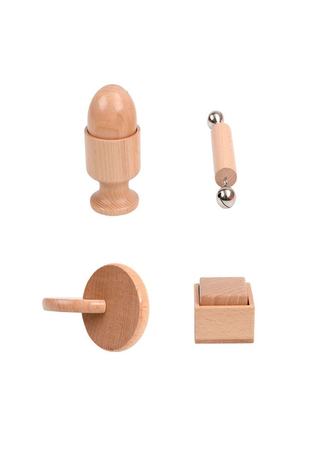sy Early Childhood Training Grasping Toy Wooden Egg Ball Cup Square Box Double Round Pieces Montessori Teaching Aids - Image 3