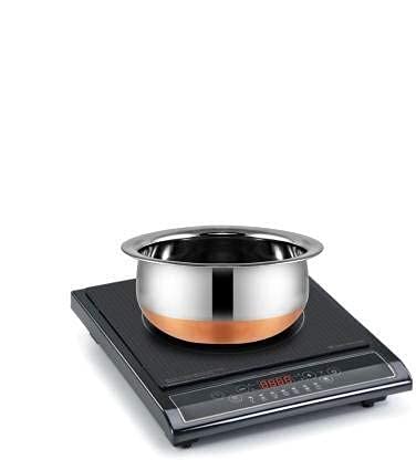 Nirvika Stainless Steel Copper Bottom Handi Set with Lid 5 Pieces Serving Bowl Cookware Set patila/Tapeli Size: 500 ML,750 ML, 1000 ML,1500 ML,2000 ML - Image 5