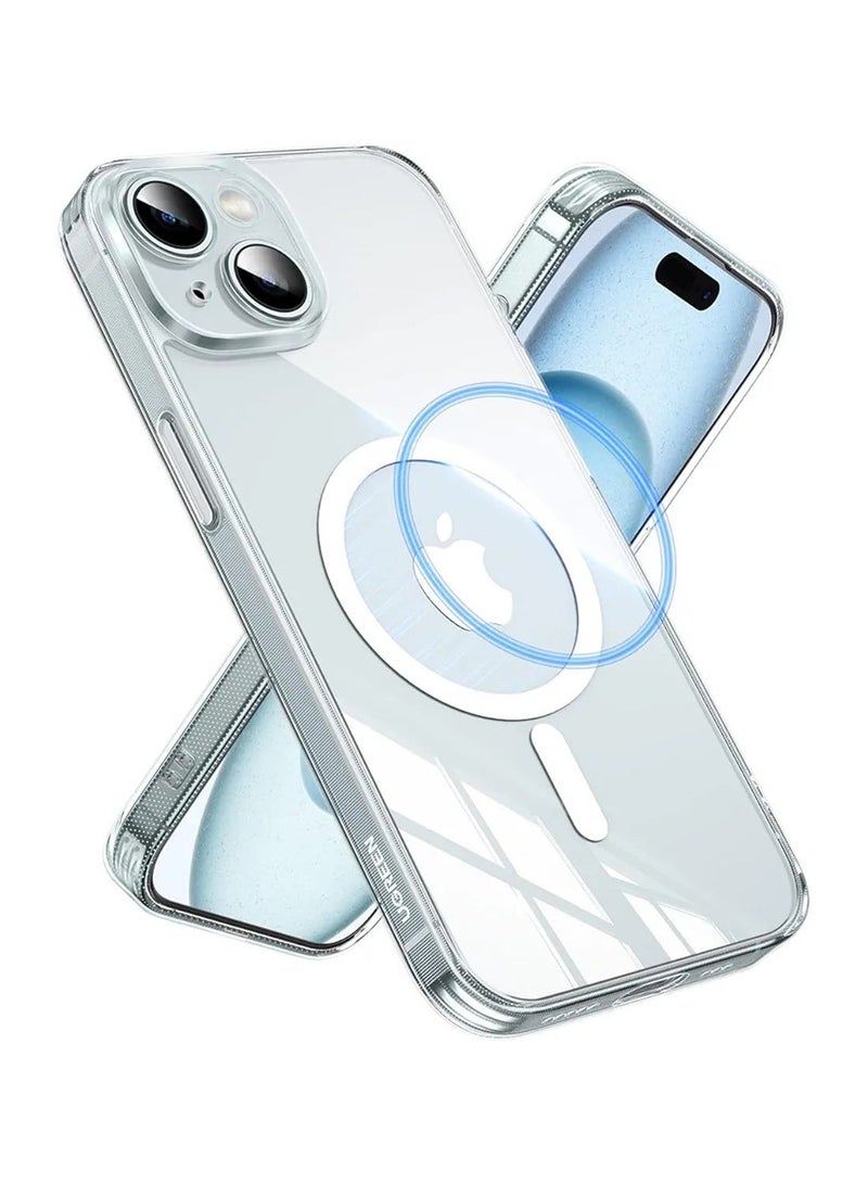 Raxoom iPhone 15 Magsafe Case Clearã€N52 Stronger Magnetsã€‘ã€Shockproof Military-Grade Protectionã€‘iPhone 15 Cover Anti-Yellow & Anti-Scratch, Ultra Slim, Magnetic Cover for iPhone 15 6.1 inch Clear - Image 1