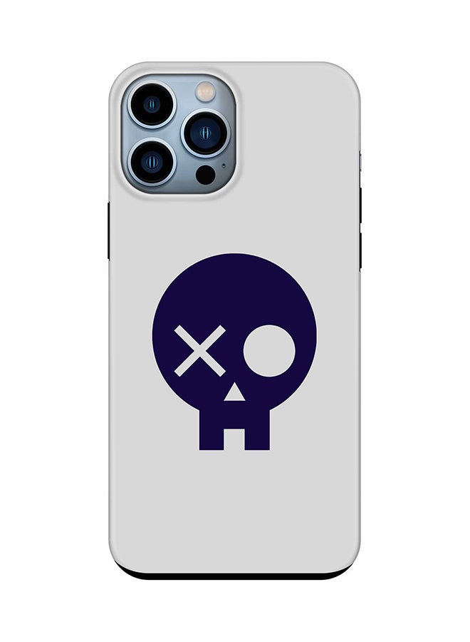 Stylizedd Tough Pro Case for iPhone 15 Pro Max Dual Layer Hybrid PC TPU Customized Mobile Cover Matte Finish Phone Case - Skull Patch  - Image 1