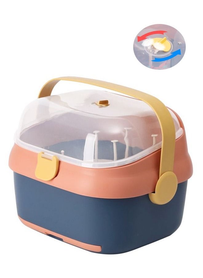 Beauenty Beauenty Baby Bottle Drying Rack Container with Drainer, Portable Nursing Cutlery Box Container with Cover, Bottle Holder for Baby and Toddler, Bottle Storage Box Baby Dinnerware Organizer (Style 1)  - Image 1