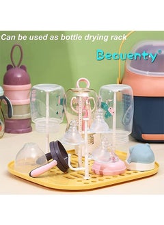 Beauenty Beauenty Baby Bottle Drying Rack Container with Drainer, Portable Nursing Cutlery Box Container with Cover, Bottle Holder for Baby and Toddler, Bottle Storage Box Baby Dinnerware Organizer (Style 1)  - Image 4