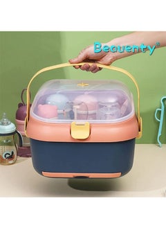 Beauenty Beauenty Baby Bottle Drying Rack Container with Drainer, Portable Nursing Cutlery Box Container with Cover, Bottle Holder for Baby and Toddler, Bottle Storage Box Baby Dinnerware Organizer (Style 1)  - Image 5
