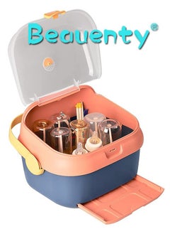 Beauenty Beauenty Baby Bottle Drying Rack Container with Drainer, Portable Nursing Cutlery Box Container with Cover, Bottle Holder for Baby and Toddler, Bottle Storage Box Baby Dinnerware Organizer (Style 1)  - Image 2