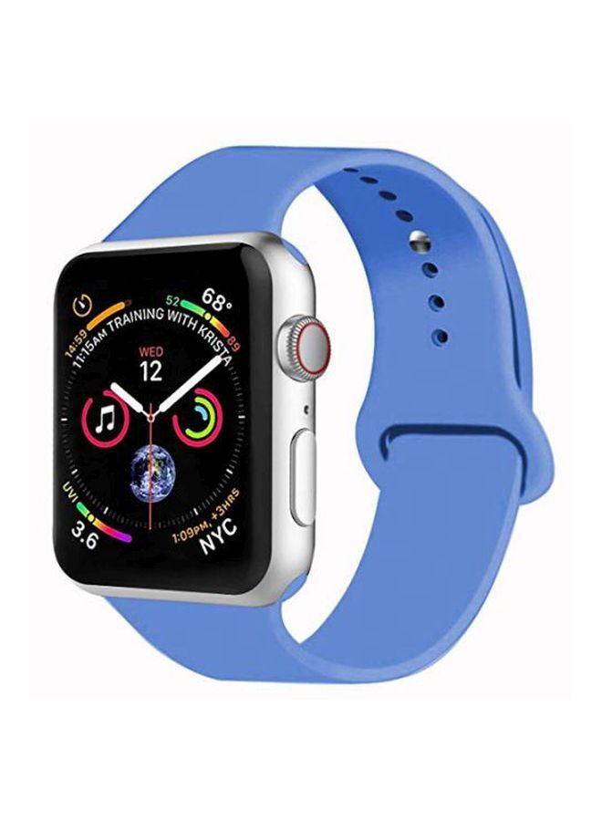 نيبمينينت سوار بديلٌ من السيليكون لساعة أبل سلسلة 4/3/2/1 مقاس 38 مم/40 مم . أزرق - Image 2