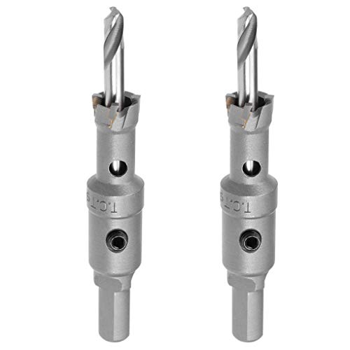 NACX 14mm TCT Hole Saw, 9/16” Cutting Diameter Tungsten Carbide Tipped Hole Cutter Opener, for Stainless Steel Metal Plate Aluminum, 2Pcs - Image 1