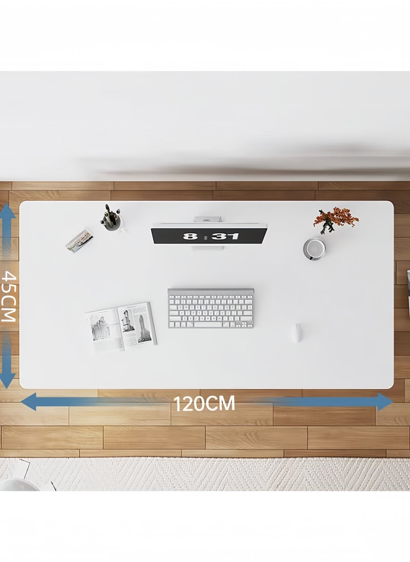 fantasize - Simple Game Table Gaming Desk Computer Table with Bookshelf White 120x45x73cm - Image 1