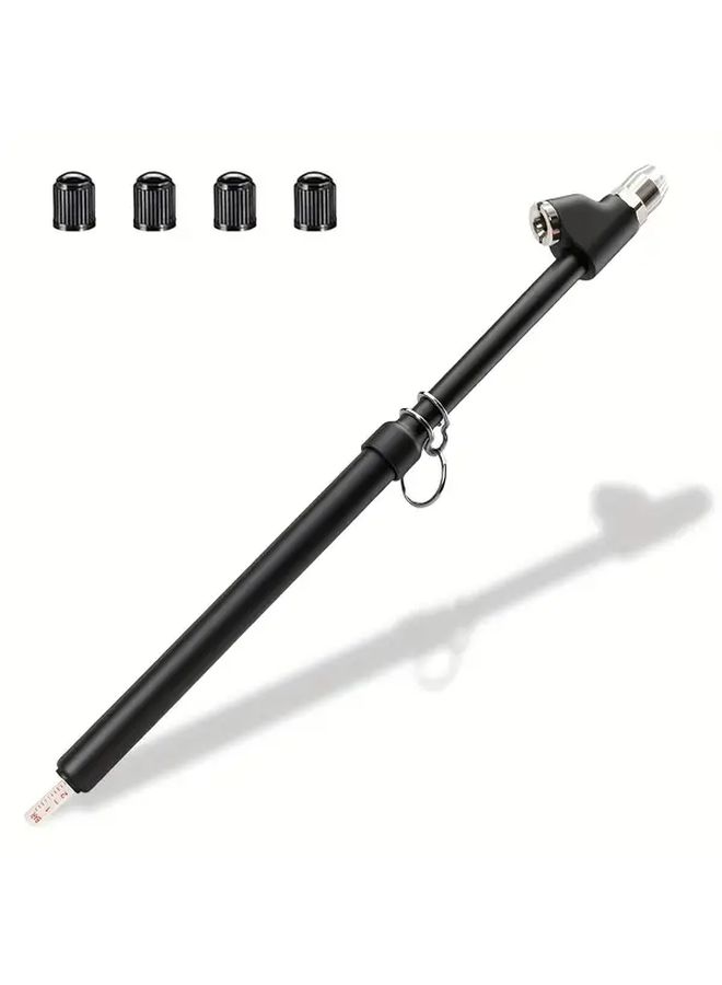 Dual Head Tire Pressure Gauge 10 150 PSI Heavy Duty Metal Construction With Black Tire Caps - Image 1
