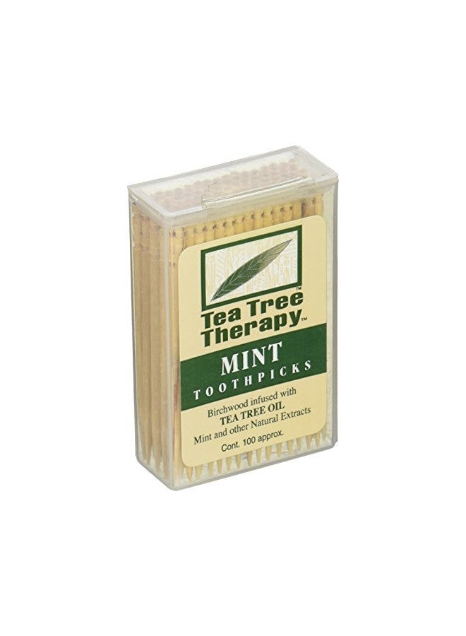 Tea Tree Therapy Mint Toothpicks 100 Ct (Pack of 1) - Image 1