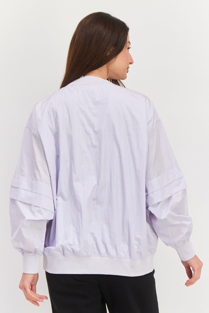 adidas Originals Women Sportswear Fit Long Sleeves Training Sweatshirt, Light Lilac  - Image 3