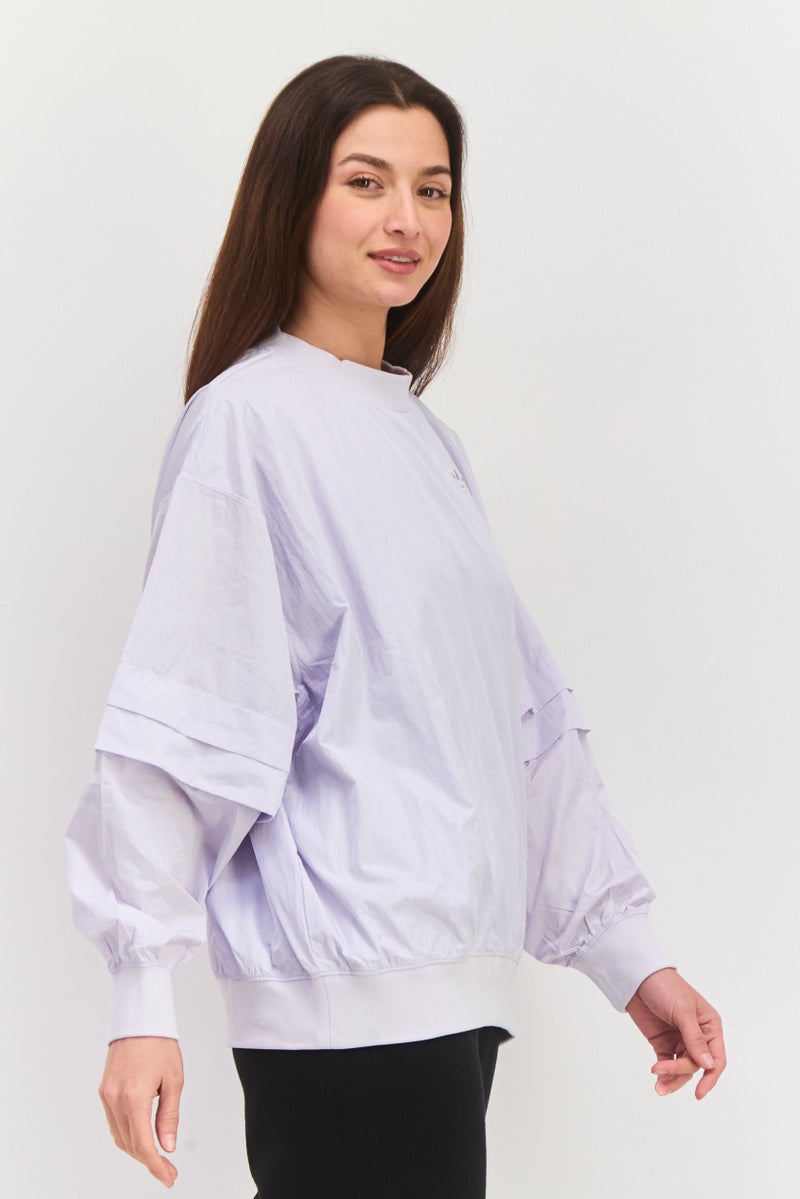 adidas Originals Women Sportswear Fit Long Sleeves Training Sweatshirt, Light Lilac  - Image 4
