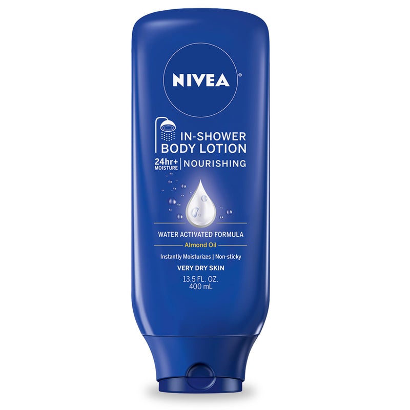 Nivea لوشن نيفيا المغذي في الحمام، لوشن للجسم للبشرة الجافة، زجاجة 13.5 أونصة سائلة - Image 1
