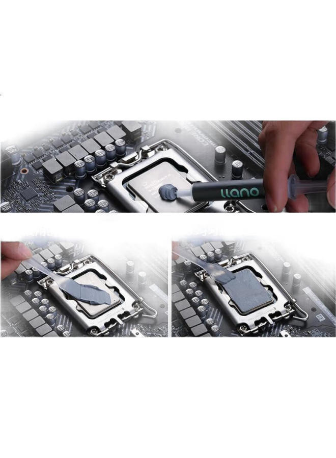 Llano Thermal Paste For Cpu Cooling, Heat Conductive Gel For Chips, Liquid Silicone Paste For Pc And Laptop Graphics Cards, 2G Package, 16.8 (W/M·K) Thermal Conductivity - Image 3