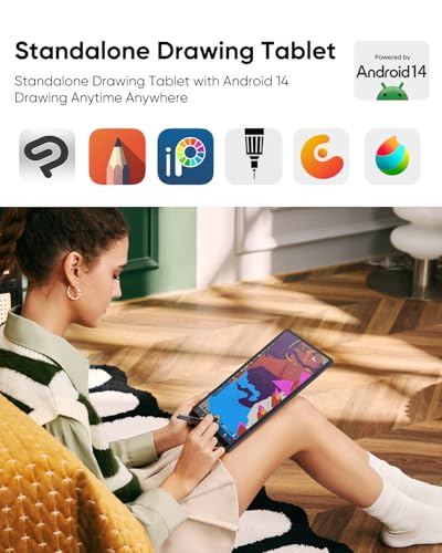 XP-PEN تابلت رسم مستقل من XPPen بدون حاجة لجهاز كمبيوتر، لوحة رسم سحرية مع 16384 مستوى ضغط، قلم رفيع X3 برو، تابلت فني رقمي بحجم 12.2 بوصة مع شاشة تشبه الورق، 8GB + 256GB محمول للفنانين - Image 3