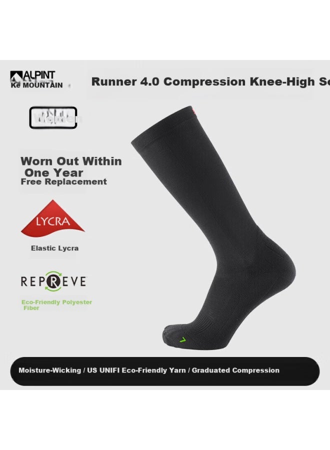 Alpint Mountain Elmont Compression Socks Professional Marathon Running Socks Women's Trail Running Pressure Socks Long Tube Jump Rope Sports Socks - Image 1