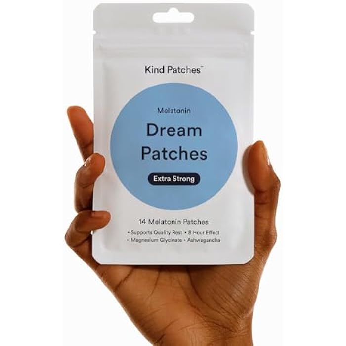 Kind Patches Melatonin Dream Patches Extra Strong - Sleep Patches - Sleep Aid with Ashwagandha and Magnesium for Rest - 14 Count - Image 3
