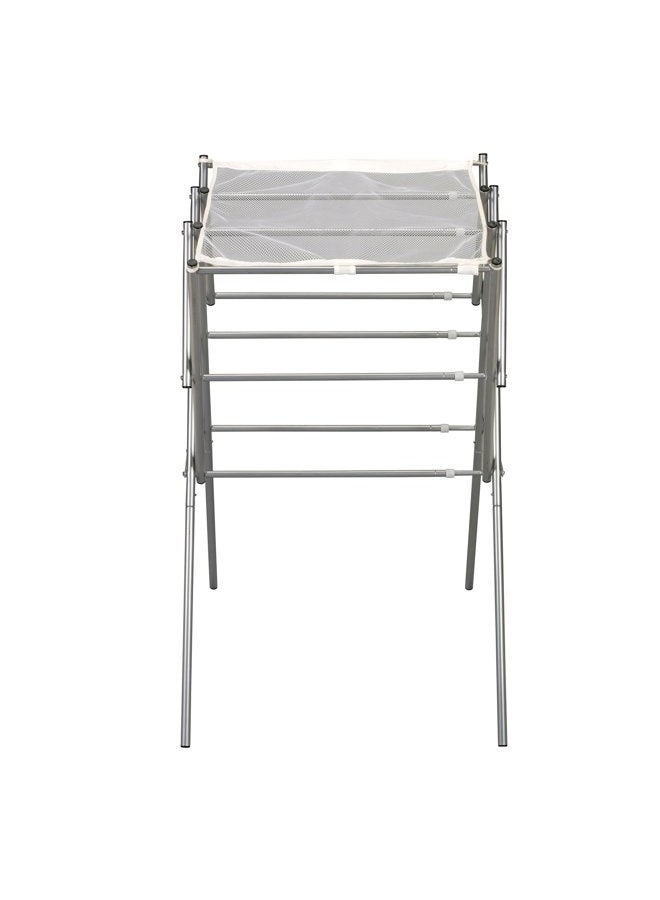 Household Essentials Expandable Folding Indoor Clothes Drying Rack Silver 5127 - Image 1