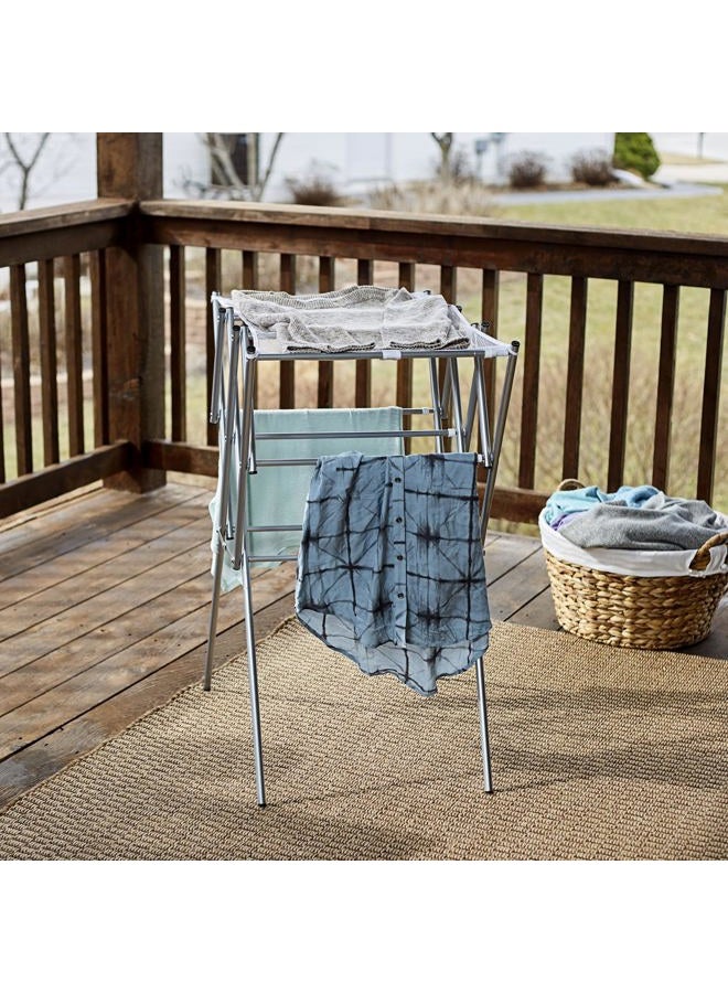 Household Essentials Expandable Folding Indoor Clothes Drying Rack Silver 5127 - Image 3