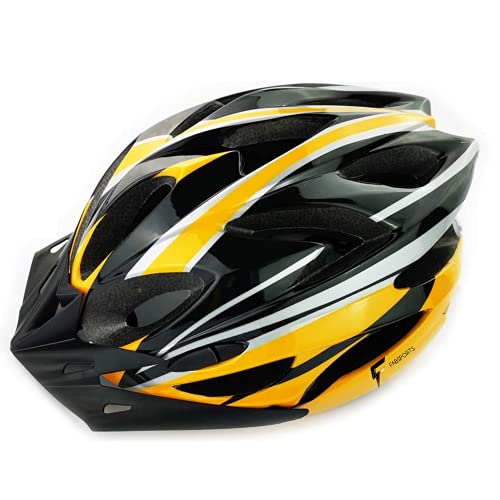 FABSPORTS Light Weight Bicycle/Bike Helmet with Flexible Padding for Kids and Adults, Adjustable Size for Road & Mountain Cycling/Skating (Black, One Size) - Image 1