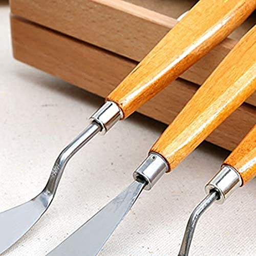 eS³kube 3 Pcs Stainless Steel Artists Palette Knife Set, Spatula Palette Knife Scraper for Mixing Paint, Thin and Flexible Art Tools for Oil Painting, Acrylic Mixing, Etc. - Image 4