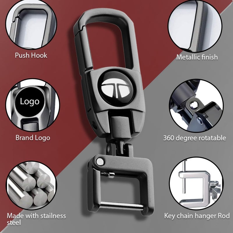 Contacts Heavy Duty Stainless Steel Key Chain Compatible for Tigor Tiago EV Altroz Punch Safari Harrier Nexon Tata… - Image 3