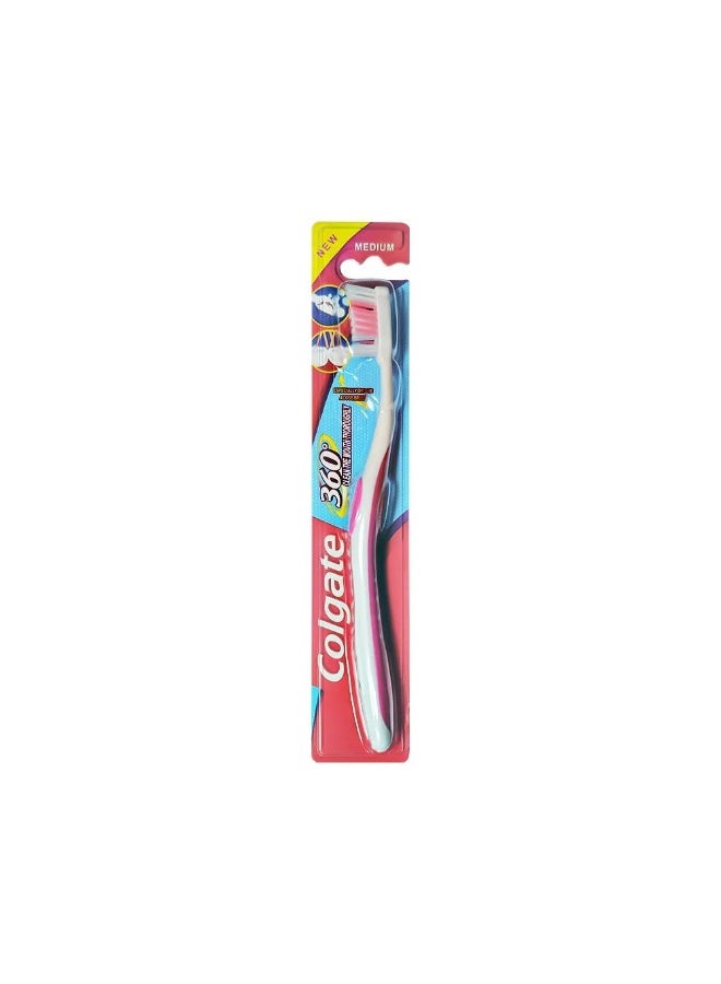Colgate 360 ​​Medium Soft Toothbrush - Multicolor