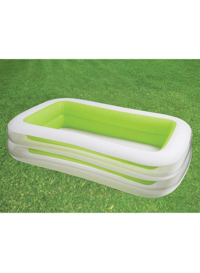 INTEX PVC Inflatable Rectangular Swim Center Family Pool White and Green 770 L 56483 - Image 4