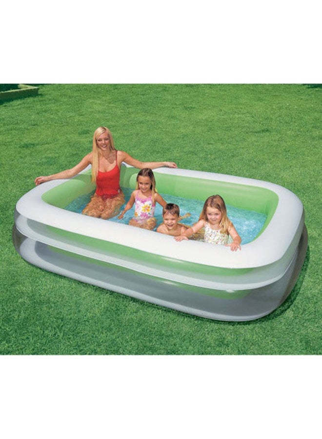 INTEX PVC Inflatable Rectangular Swim Center Family Pool White and Green 770 L 56483 - Image 3