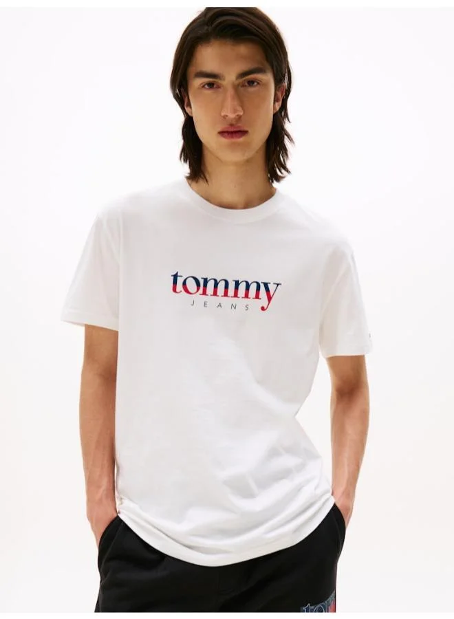 تومي جينز Logo Jersey Crew Neck T-Shirt