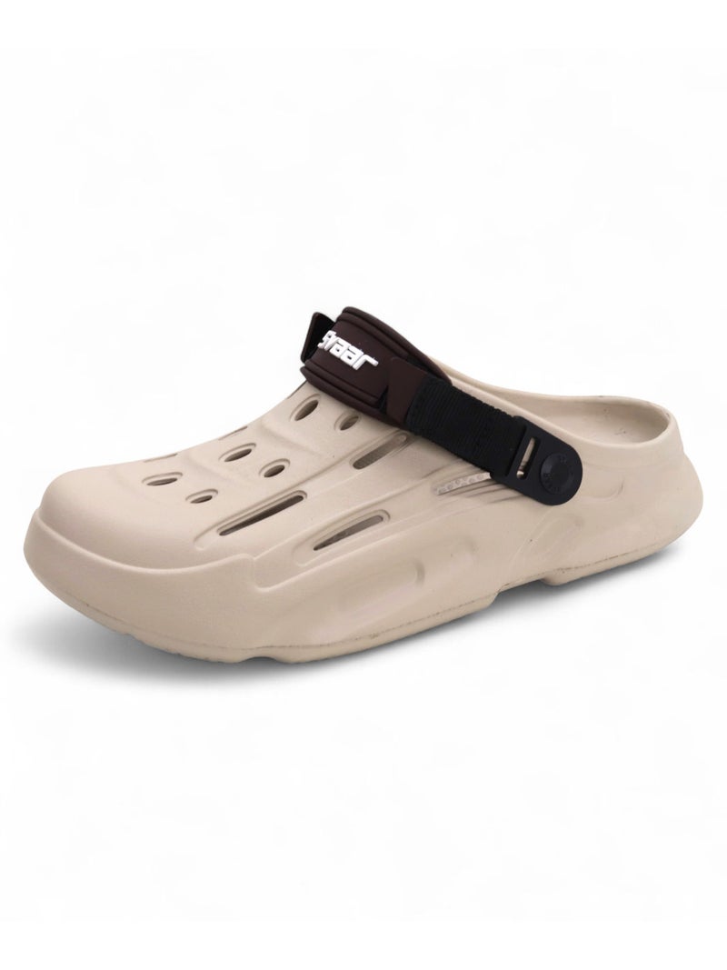 SVAAR أحذية سفار المصممة، صنادل خفيفة الوزن مع حزام خلفي قابل للتعديل للرجال باللون البيج - Image 3