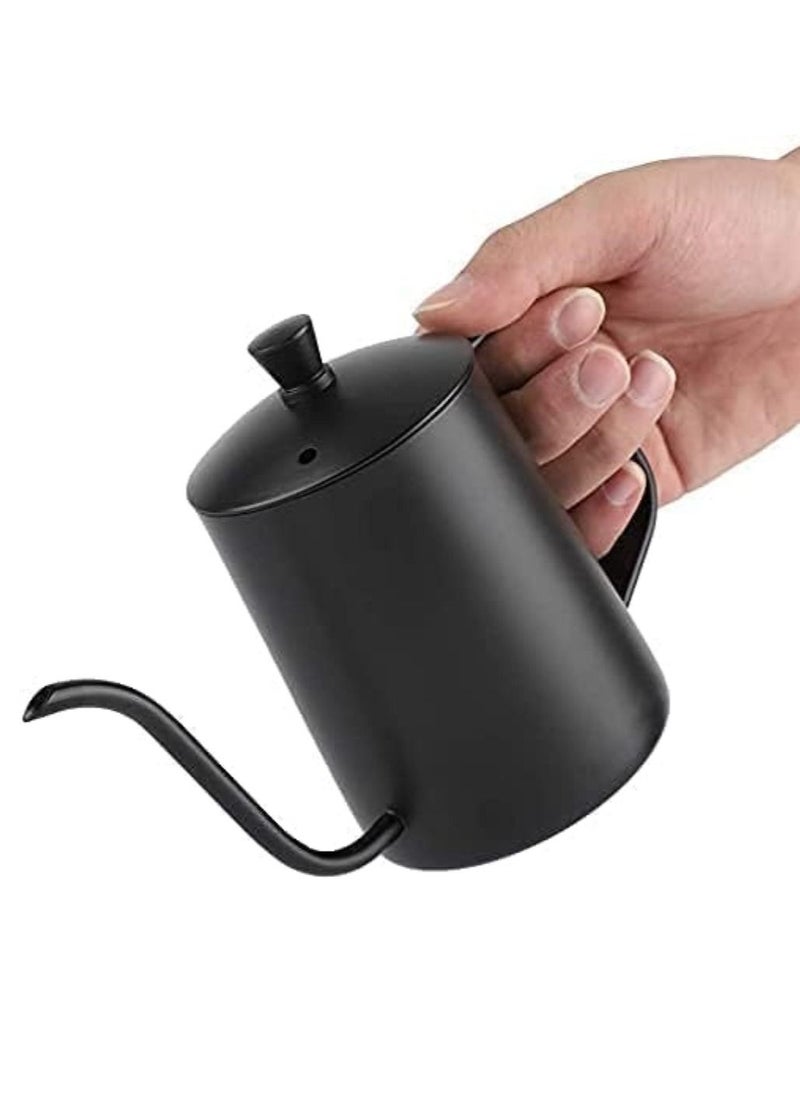 ALMUFARREJ Milk Frothing Pitcher Suitable for Decorating Latte Espresso (Black, 600 ml)  - Image 2