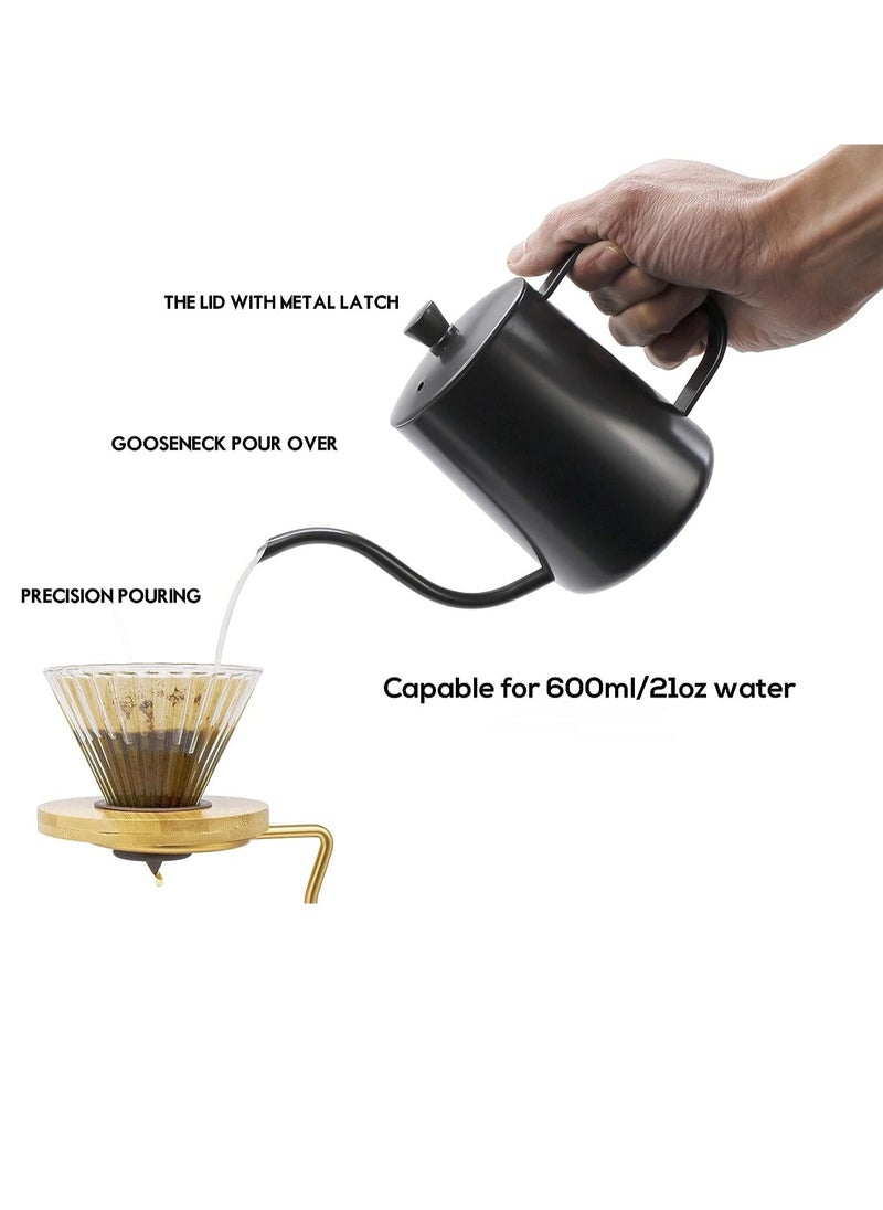 ALMUFARREJ Milk Frothing Pitcher Suitable for Decorating Latte Espresso (Black, 600 ml)  - Image 4