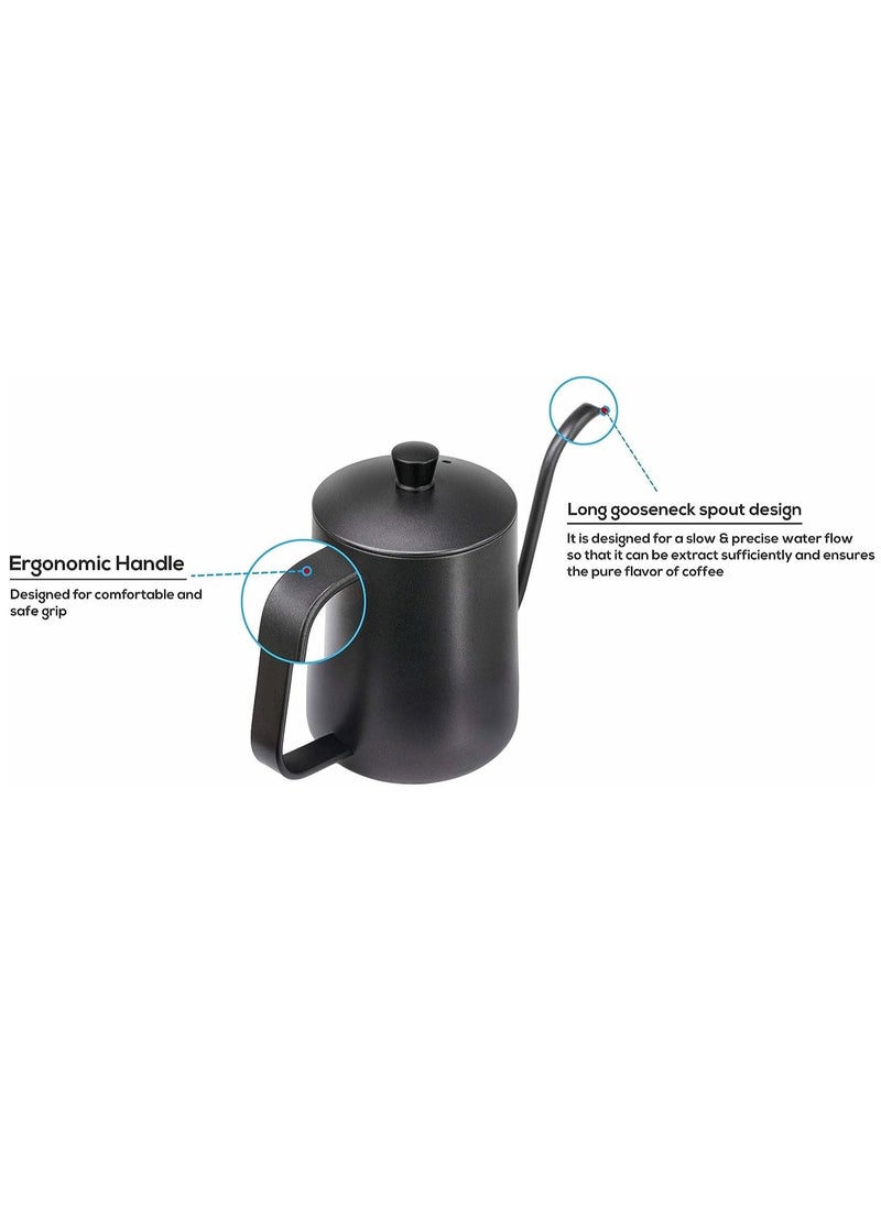 ALMUFARREJ Milk Frothing Pitcher Suitable for Decorating Latte Espresso (Black, 600 ml)  - Image 5
