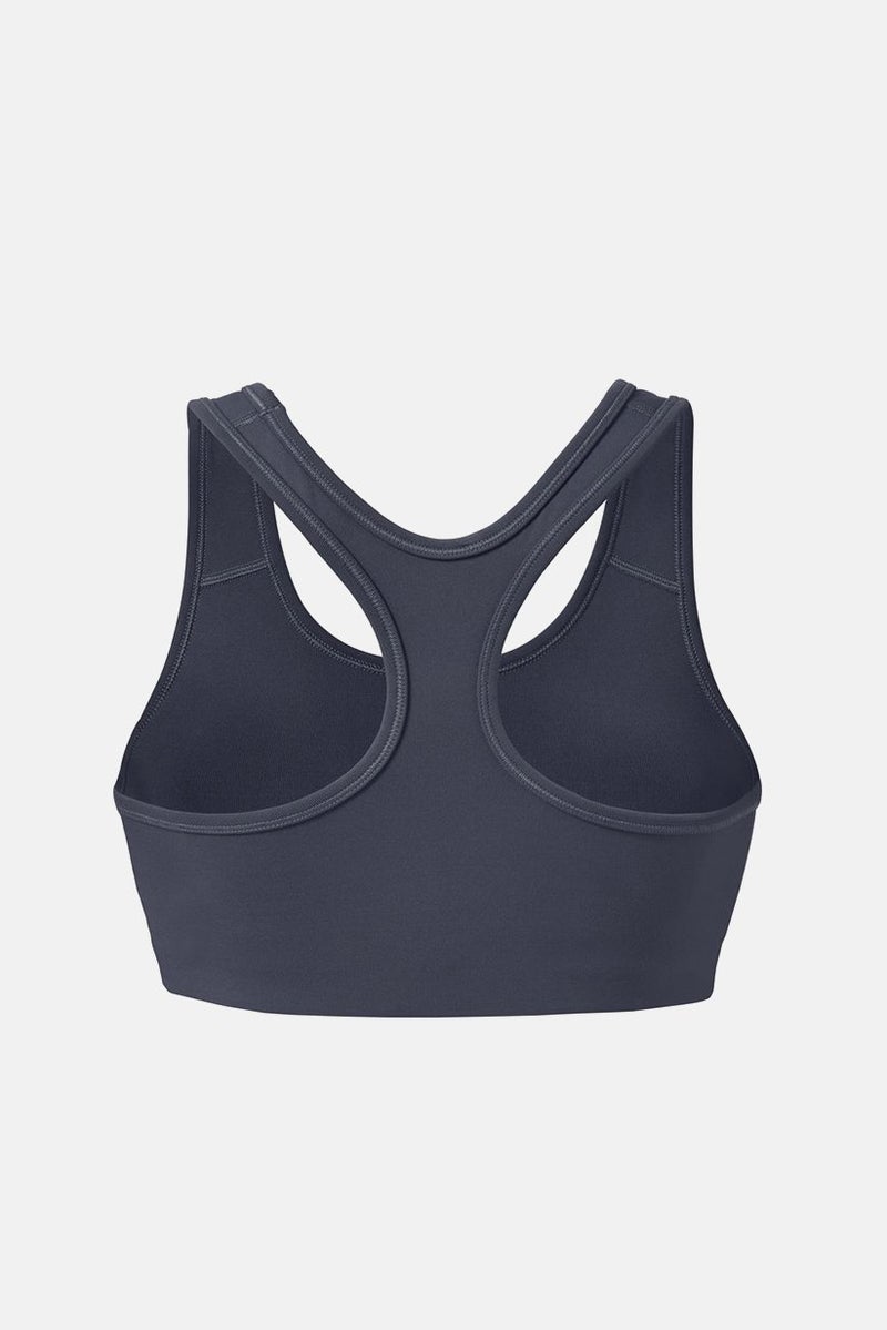 Tchibo Women Non Padded Sleeveless Plain Sports Bra, Navy  - Image 3
