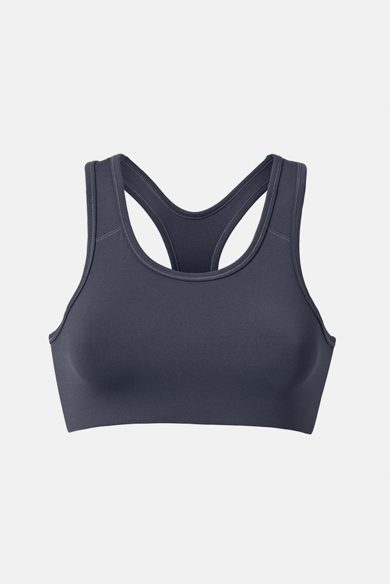 Tchibo Women Non Padded Sleeveless Plain Sports Bra, Navy  - Image 2