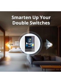 Smart Switch, 2-Switch Panel Home Control, WiFi Smart Scene Wall Switch with Touchscreen, Smart Temperature Function, Lights Control, Compatible with Alexa and Google Home, NSPanel,Black - pzsku/Z5F6B23F4563D4F9A2A15Z/45/_/1740033675/6ef38465-2bcb-4721-ab4b-7ace22cdce78