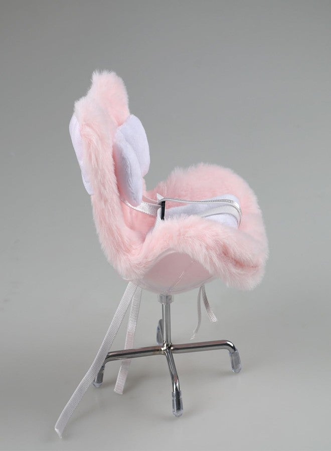 Walant Doll Car Seat Compatible with Labubu, Chair for 10-17cm Dolls - Adjustable Safety Strap, Air Vent Clip & Desktop Stand, Soft Cushion, Cute Car Ornament Gift for Collectors & Fans (Pink) - Image 5
