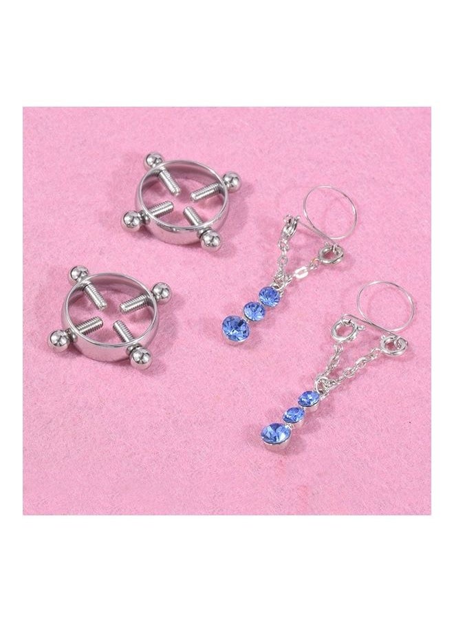 NIBEMINENT - 1 Set Fashion Dangle Shields Bars Piercing Nipple Ring - Image 1