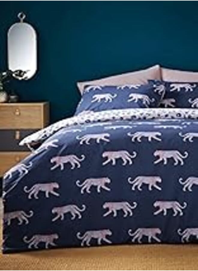 Matalan Matalan Cotton Rich Leopard Print Duvet Cover, Double Size, Multi Color 