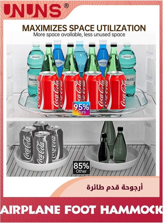 UNUNS Lazy Susan Turntable Organizer For Refrigerator,30x40cm,Fridge Organizers and Storage Condiment Kitchen Cabinet, Pantry,Countertop,Clear - Image 4