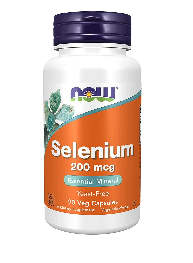 ناو كبسولات السيلينيوم النباتية من ناو فودز ، 200 مكجم ، 90 كبسولة